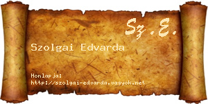 Szolgai Edvarda névjegykártya